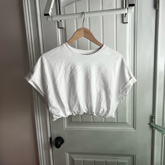 Bershka Tops - Bershka White Cropped Top